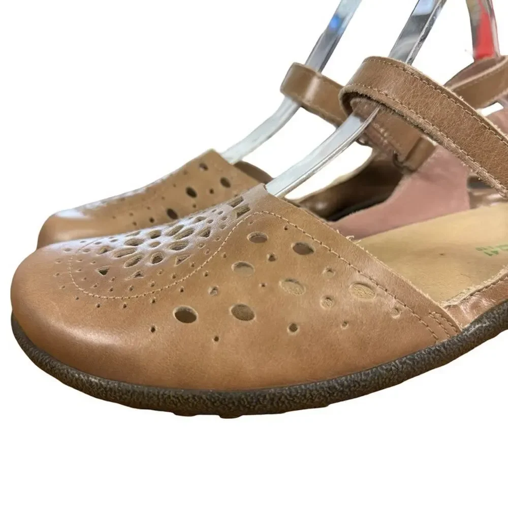 Naot Arataki Slingback Sandals Arizona Tan Leather Closed Toe Shoes Comfort 10